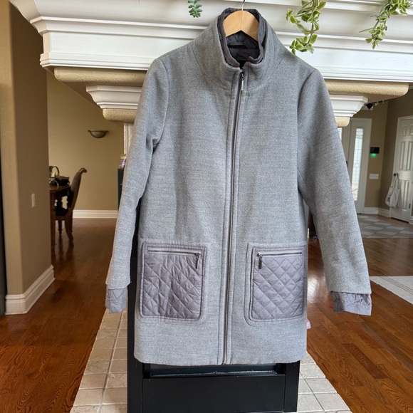 Weatherproof Structured Long Grey Topper Jacket Size Small - Picture 3 of 11